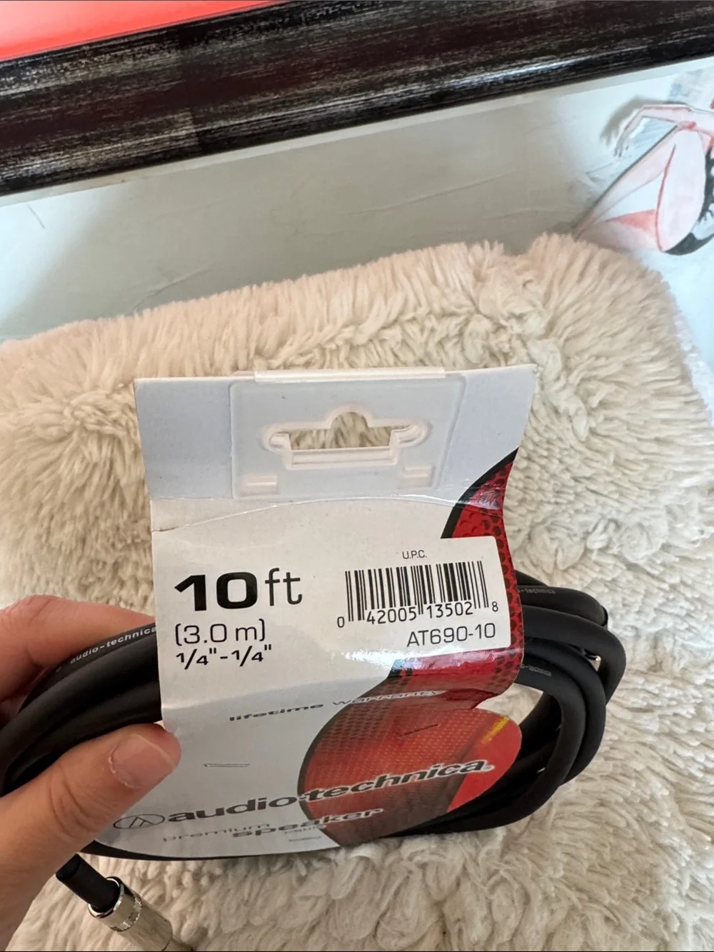 Audio-Technica Black Speaker Cable with 1/4